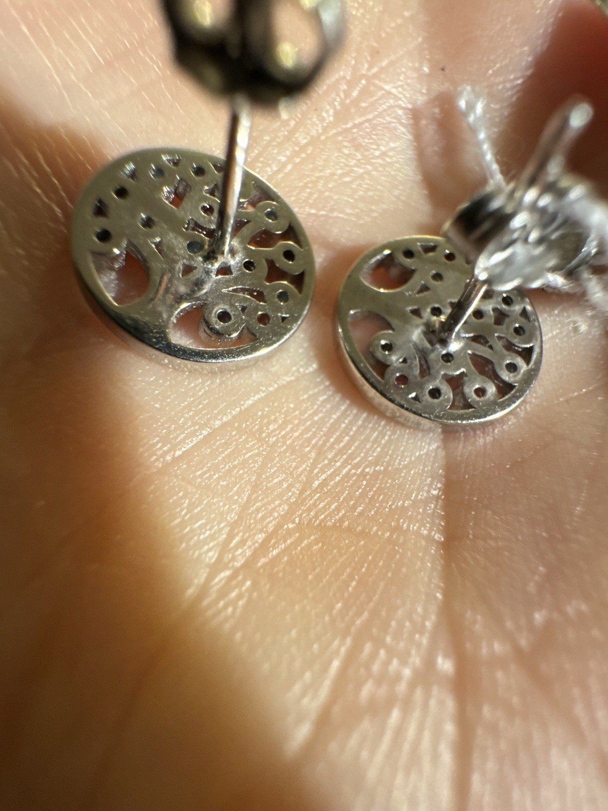 Silver 925  stud earrings “Tree of Life”(#23) image 4