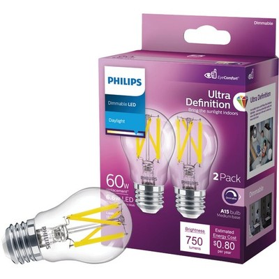 Philips Ultra Definition 60W Equivalent Daylight A15 Medium Dimmable LED Light