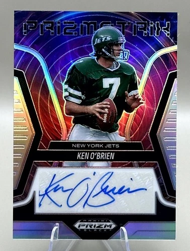 ‼️2025 Panini Prizm Black Prizmatic Signatures Ken O'Brien Auto New York Jets
