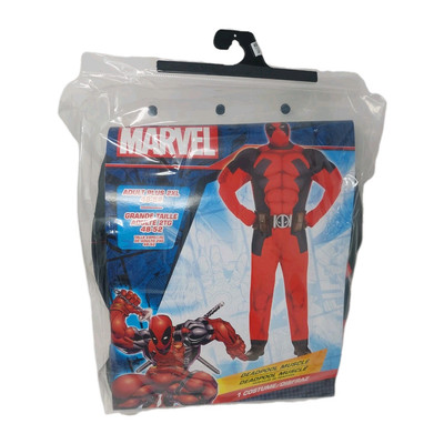 Marvel Deadpool Muscle Suit Costume: Men's 2XL Size 48-52: 5 Piece Cosplay New