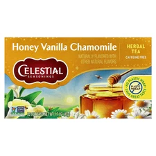 Herbal Tea, Honey Vanilla Chamomile, Caffeine Free, 20 Tea Bags, 1.7 oz (47 g)