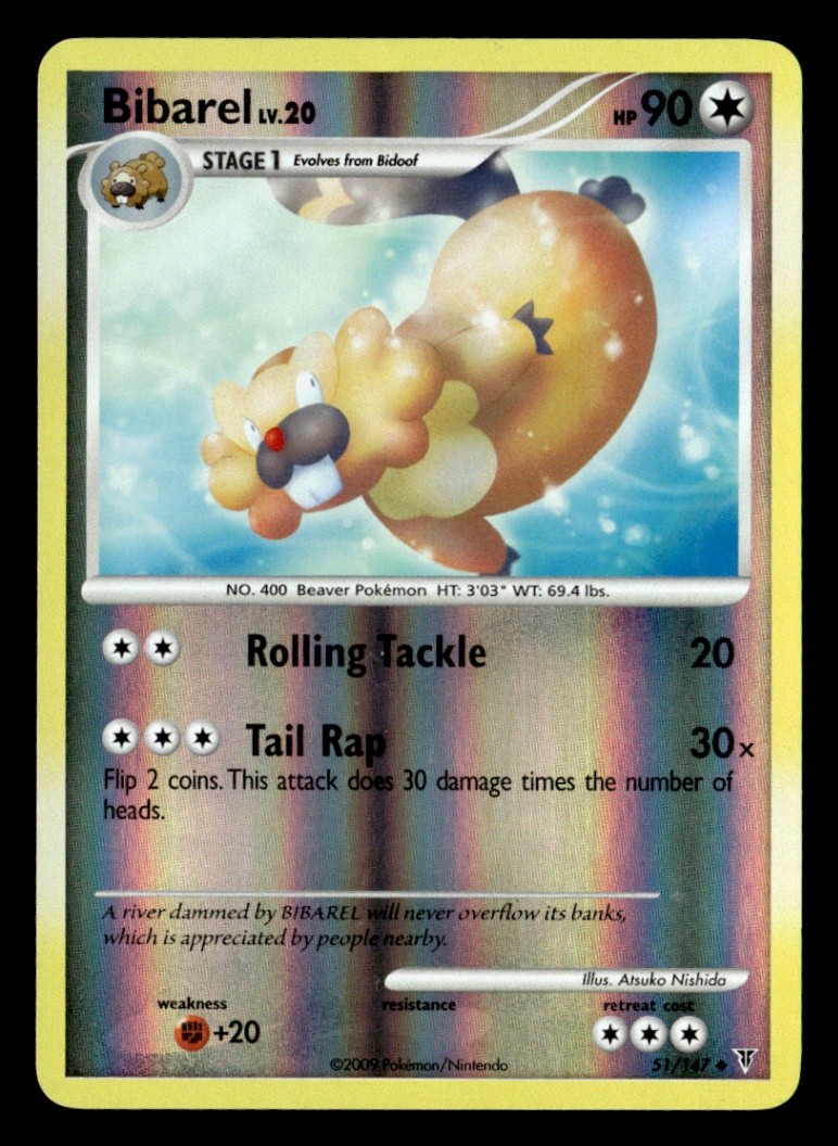 Bibarel Uncommon Reverse Holo Supreme Victors 51 LP Pokémon TCG