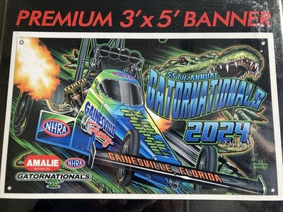 NHRA DRAG RACING OFFICIAL 2024 GATOR NATIONALS 3X5 FLAG BANNER