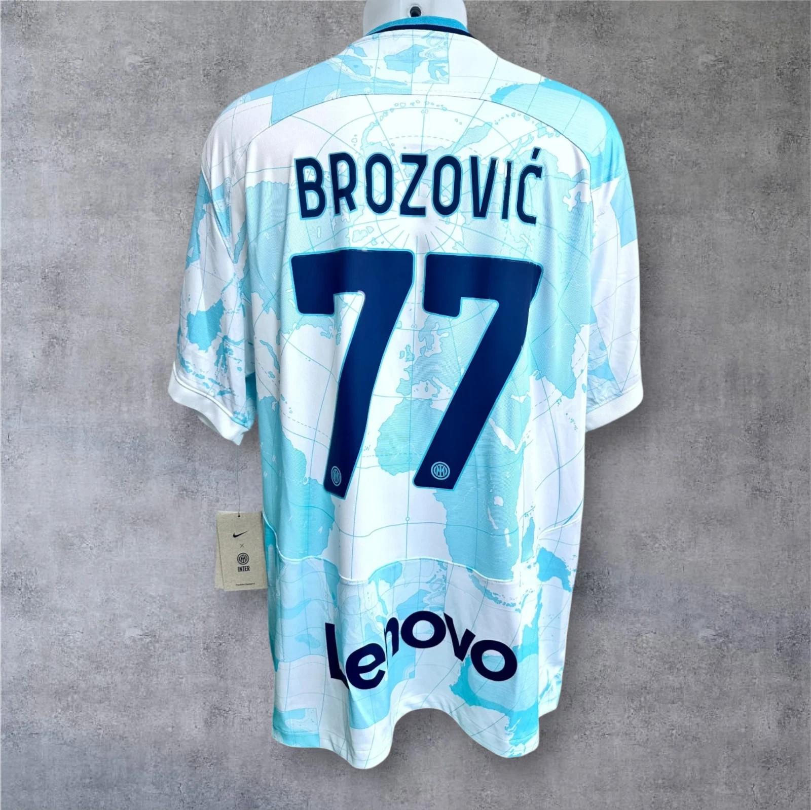 MAGLIA INTER BROZOVIC NO MATCH WORN SHIRT JERSEY VINTAGE CAMISETA 2022/2023