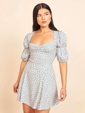 Reformation Cirrus Dress In Blue Hawaii - Size 10