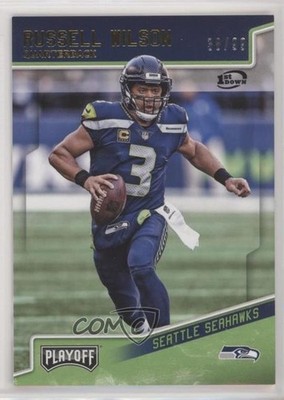 2018 Panini Playoff 1st Down 38/99 Russell Wilson #177 9o3
