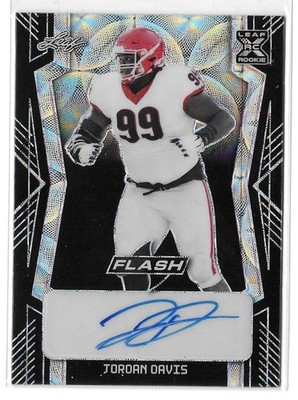 JORDAN DAVIS  2022 Leaf Flash #BA-JD3  ROOKIE AUTOGRAPH /7  Philadelphia Eagles