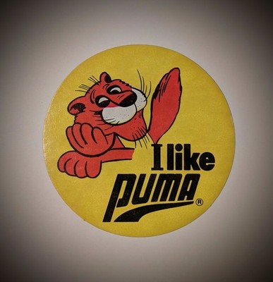 1980s 3'' Sticker Decal I Like Puma Shoes Yellow Vtg NOS