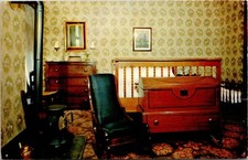 Postcard Mary Lincoln's Bedroom, Abraham Lincoln Home Springfield Illinois 1959