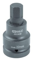 "Ks Tools 1\" Kraft-Bit-Stecknuss Innensechskant, Kurz, 36 Mm - 450.0488"