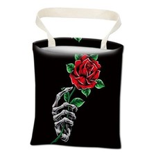 Samochodowy kosz na śmieci, urocza torba na śmieci samochodowe, wisząca samochodowa chłodna czaszka ręka i róża