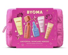 BYOMA Universal Skincare Heroes Gift Set Of 5 Pieces With Wash bag - New