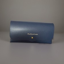 Polo Ralph Lauren Semi-hard Shell Eyeglasses Case Navy Blue With Cloth