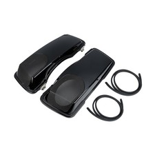 Vivid Black 5x7 Speaker Saddlebag Lids Fit for Harley Touring