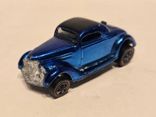 Vintage 1968 Hot Wheels Redline Blue Classic '36 Ford Coupe Diecast Red Line