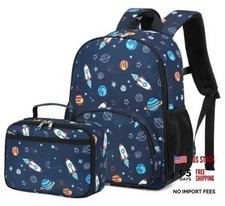 Backpack for Kids Boys Girls Preschool Kindergarten Bookbag Set with Spaceship