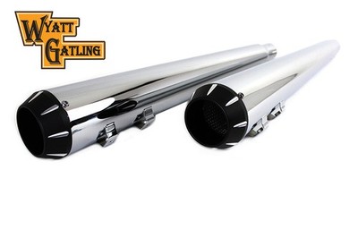 Wyatt Gatling Muffler Set with Tapered Tips for Harley-Davidson