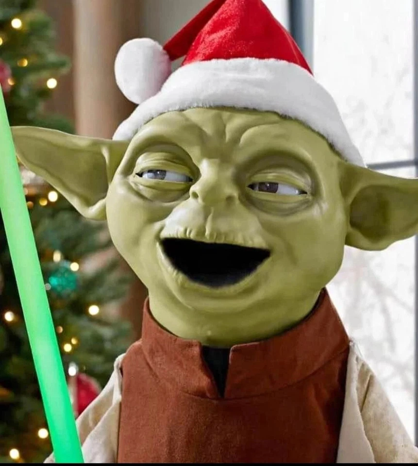 Star Wars 3.5ft Animated Yoda w/ LED Lights & Sound Holiday Christmas Decoration - Image 4 of 4