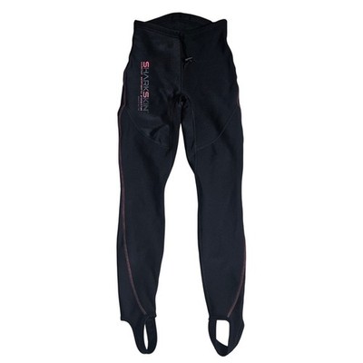 Sharkskin Chillproof Watersports Leggings Black Pink Womens US 00 XXS Stirrup