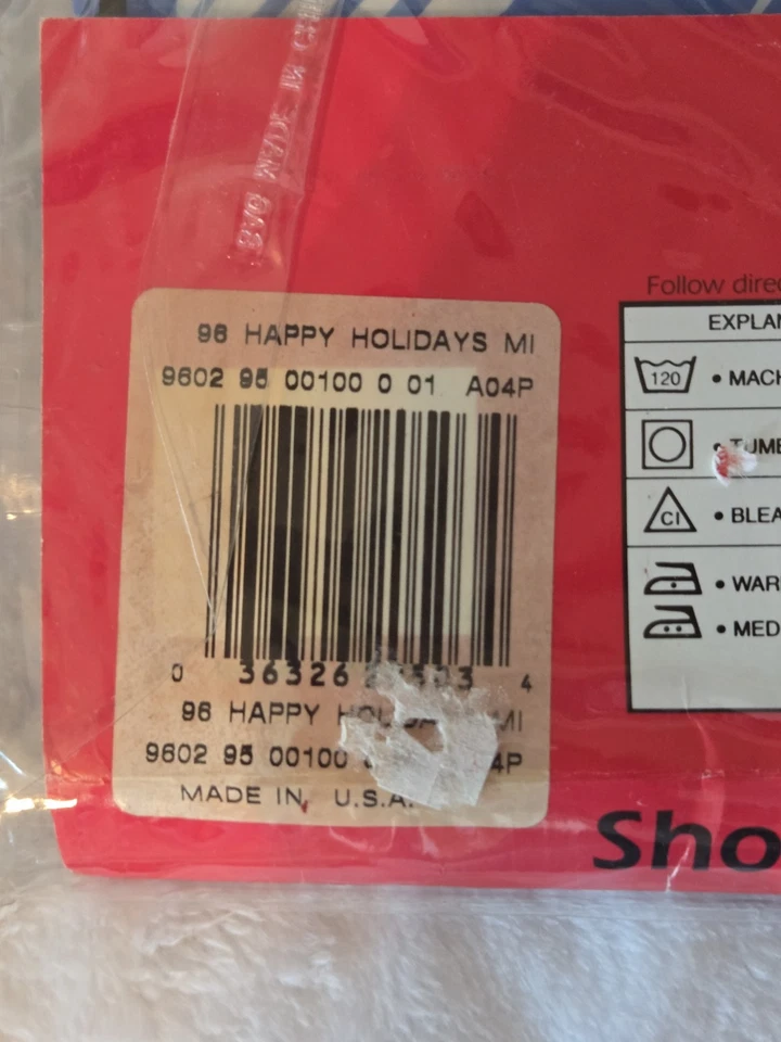 Cortina de ducha navideña vintage 1996 Mickey Mouse de Saturday Knight LTD Disney Foto 3 de 3