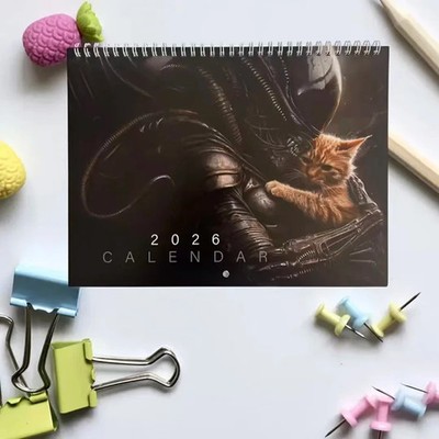 Monatsplaner Sci-Fi Kalender Alien Filmliebhaber Wand Tisch