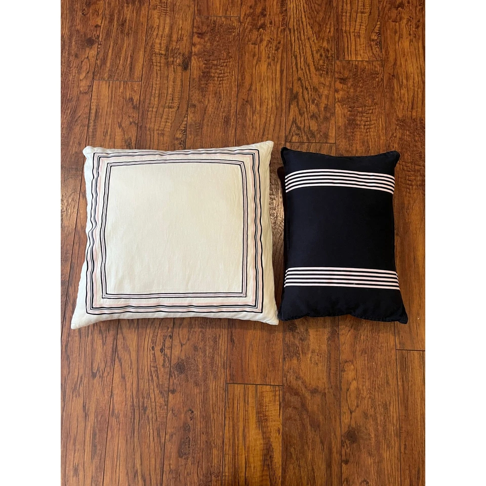 Juego de ropa de cama doble NAUTICA STRIPE rosa azul marino 66x84 almohada fundas almohadas Foto 3 de 4