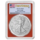 2025 (W) $1 1-oz American Silver Eagle PCGS MS69 FS Flag Label Red Frame