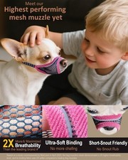 Dog Muzzle, Soft Mesh Muzzles Small Dogs, Chihuahua Shih Tzu Yorkie Pom