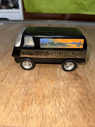 Vintage Tonka Custom Scenic Side Hippy Van (Black)