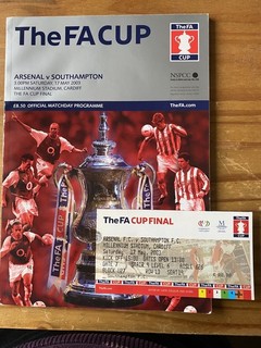 2003 FA Cup Final Programme & Ticket Stub : Arsenal FC v Southampton