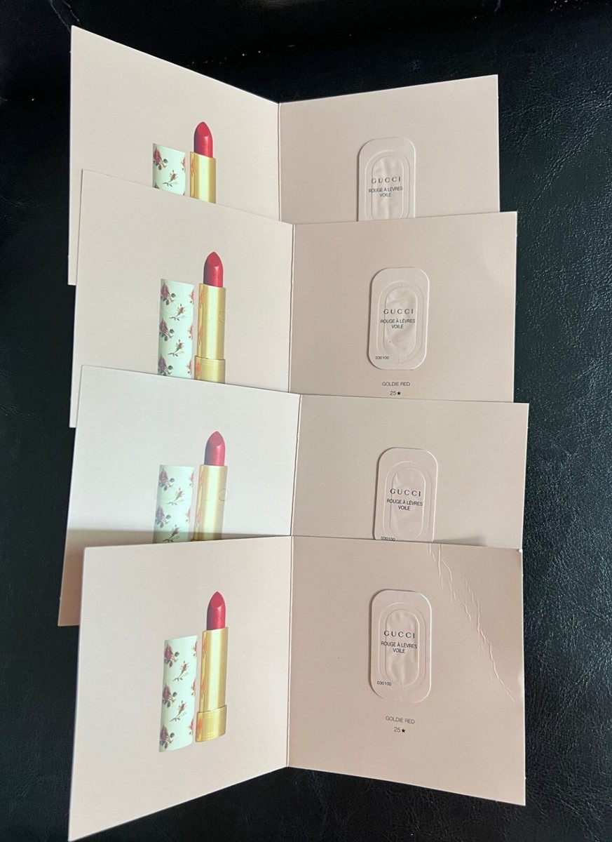 4 x GUCCI Intense lip color Rouge A Levres voile Lipstick