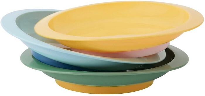 Set Di 3 Piatti Antiscivolo Per Bambini - Diametro 18cm Con Base In Silicone - Infrangibili E Lavabili - Foto 9