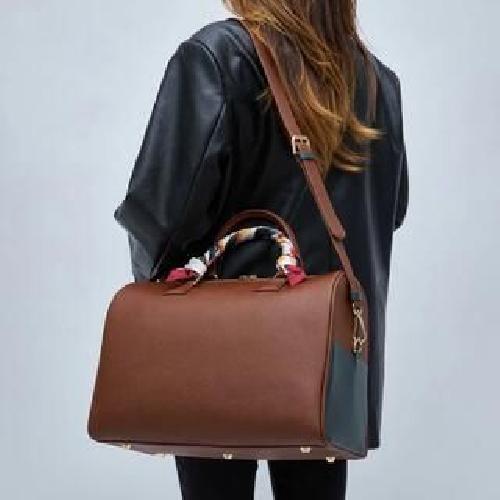 BTS Artist Made Collection V Taehyung Mute Boston Bag Brown W 