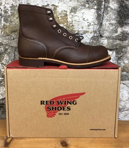 RED WING IRON RANGER MEN'S 6-INCH BOOT IN AMBER HARNESS LEATHER 8111 NEW IN BOX - Picture 7 of 7