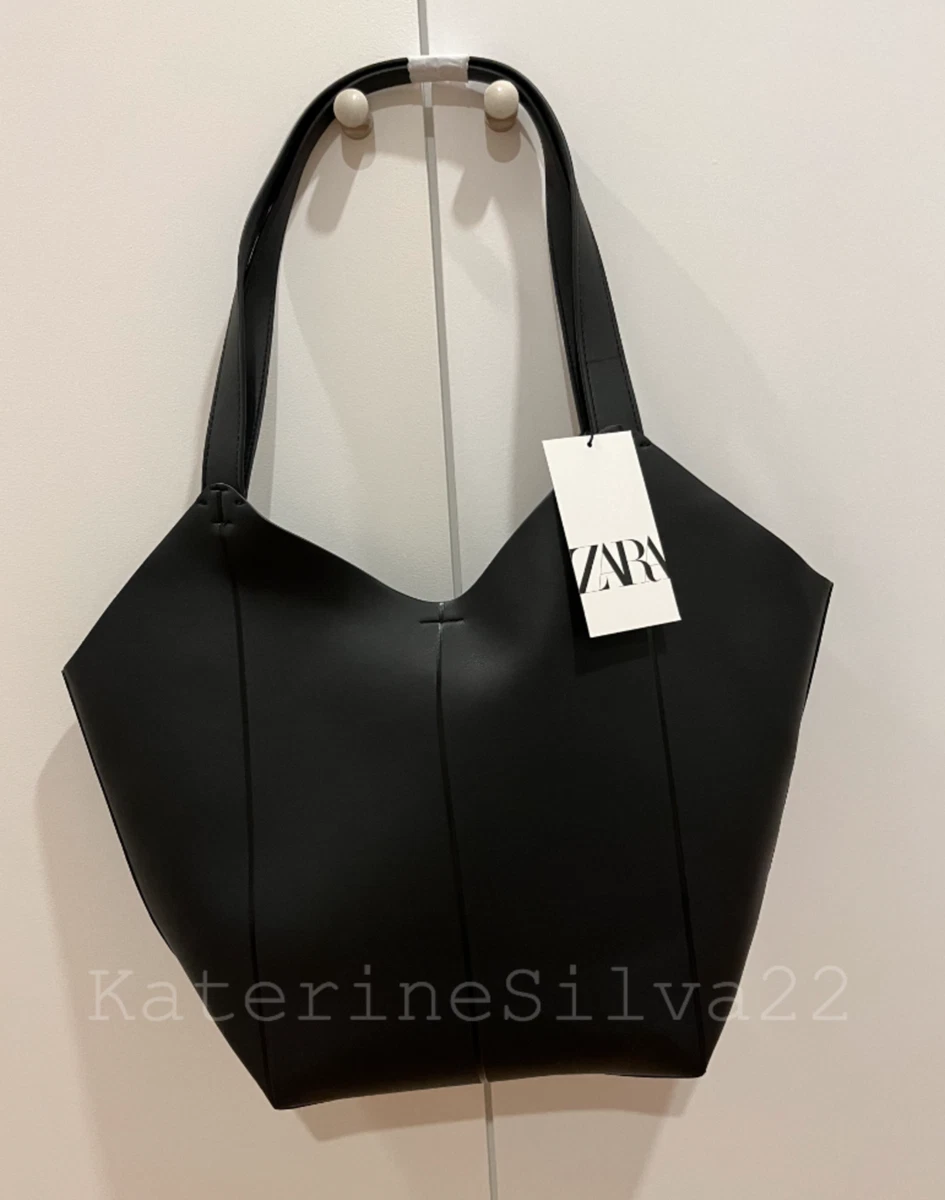 ZARA NEW WOMAN SS24 BLACK TOTE BAG REF 6732 210 eBay