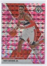 19-20 Mosaic Pink #162 Troy Brown Jr. Base Wizards