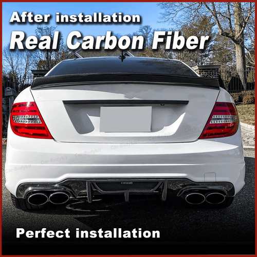 Difusor de carbono para Mercedes W204 C63 AMG 2012-18 difusor trasero alerón difusor - Imagen 2 de 10