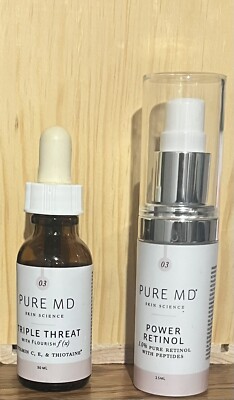 PURE MD skin science Triple Threat with Flourish F x & Power Retinol