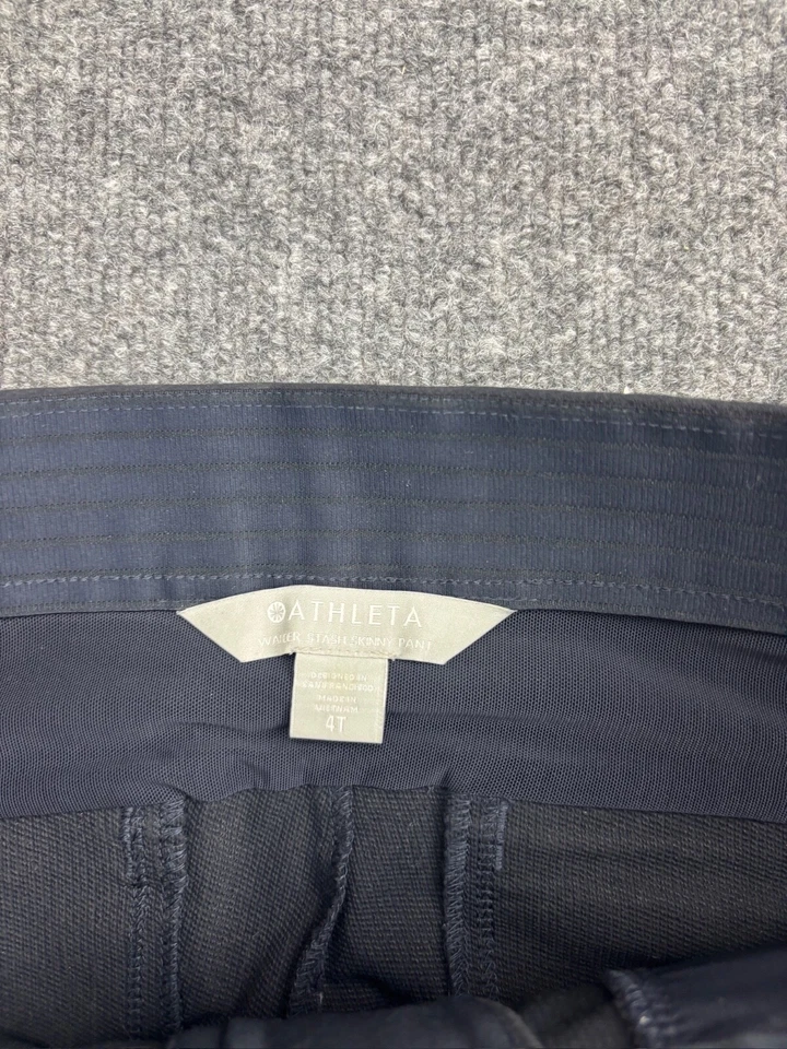 Pantalón ajustado Athleta Wander Stash para mujer 4 alto azul marino cremallera elástico a presión Foto 2 de 4