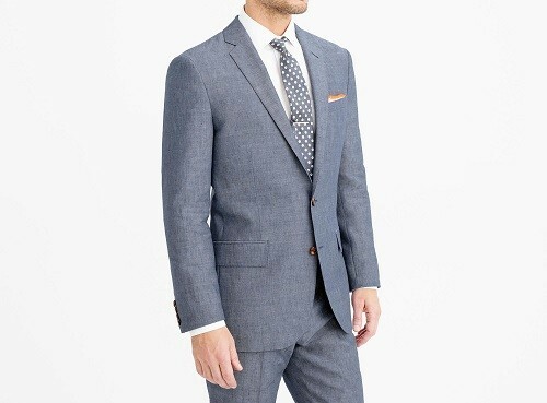 Costume Slim J.CREW LUDLOW En Coton Italien - Taille 38S, Couleur Marine, Occasion Très Bon état