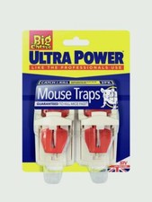 Image of The Big Cheese Ultra Power Mouse Traps Ready Baited Easy To Set Twin Pack