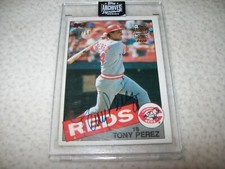 2020 TOPPS ARCHIVES 1985 TOPPS TONY PEREZ SIGNED AUTO #D/50 CINCINNATI REDS
