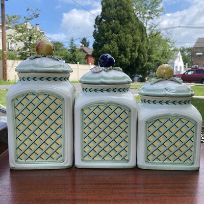 Villeroy & Boch French Garden Charm 3 Canister Set | eBay