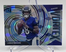 🔥2021 Panini Donruss Lamar Jackson Vortex Cubic /50 #VTX-LJA Ravens