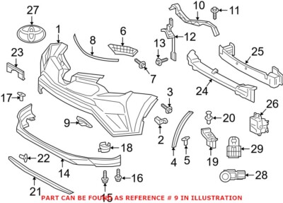15-18toyota Rav4 Front Bumper Armtow Cover OEM 53285-0r090 for