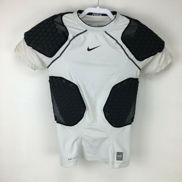 Nike Pro Combat S Padded Compression Shirt Short Sleeve Dri-Fit 451655-102 White | eBay