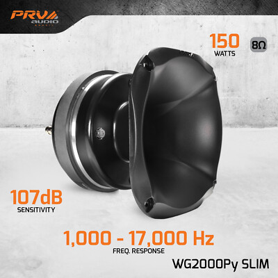 1x PRV 2″ Horn Driver WG2000Py SLIM Shallow Mount High Frequency 8