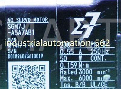 Yaskawa SGM7J-A5A7AB1 AC Servo Motor New In Box Expedited Ship 1PCS
