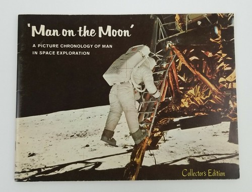 NASA 1969 Man on the Moon Picture Chronology Space Exploration Book Paperback