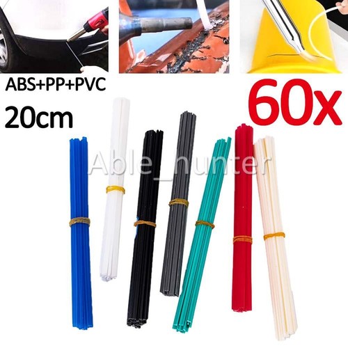 60x Plastic Welding Rods ABS/PP/PVC Welding Sticks 200mm Welder Tool 6